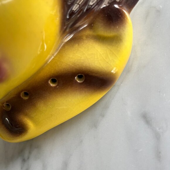 Vintage Yellow & Brown Ceramic Angelfish statuette - Picture 11 of 14